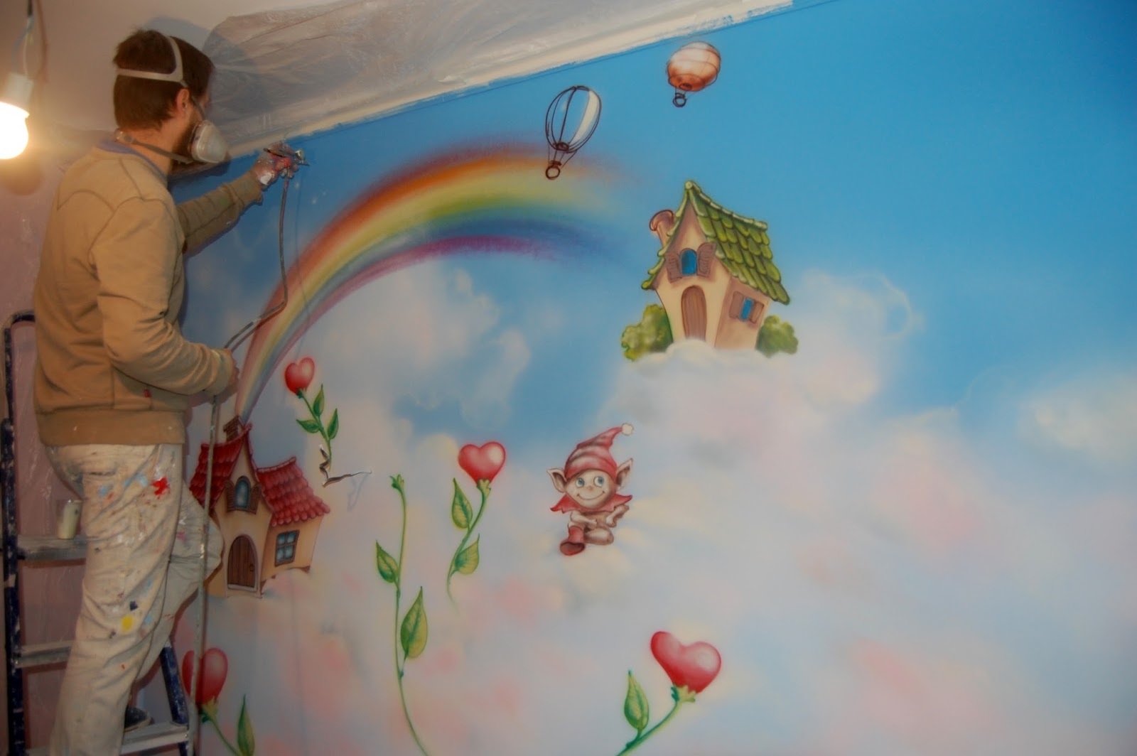 Акриловая краска для стен в детской комнате