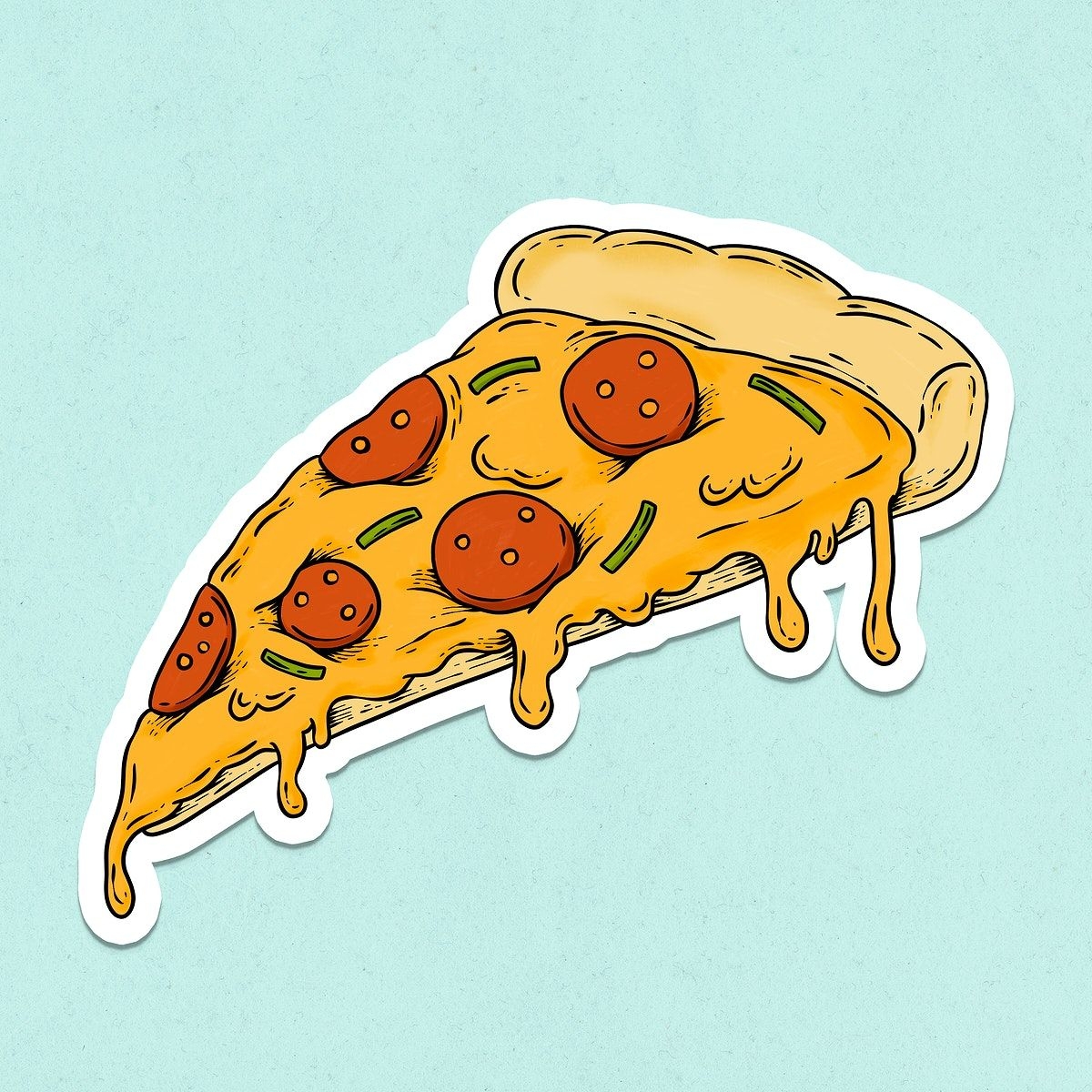 Милый рисунок пиццы