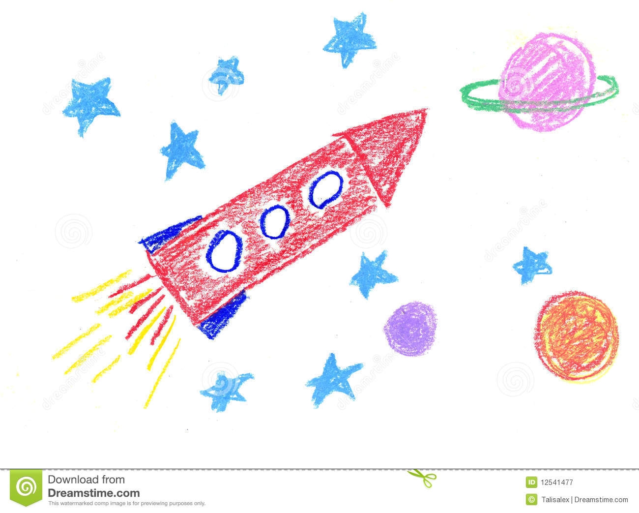 Как нарисовать планету с ракетой