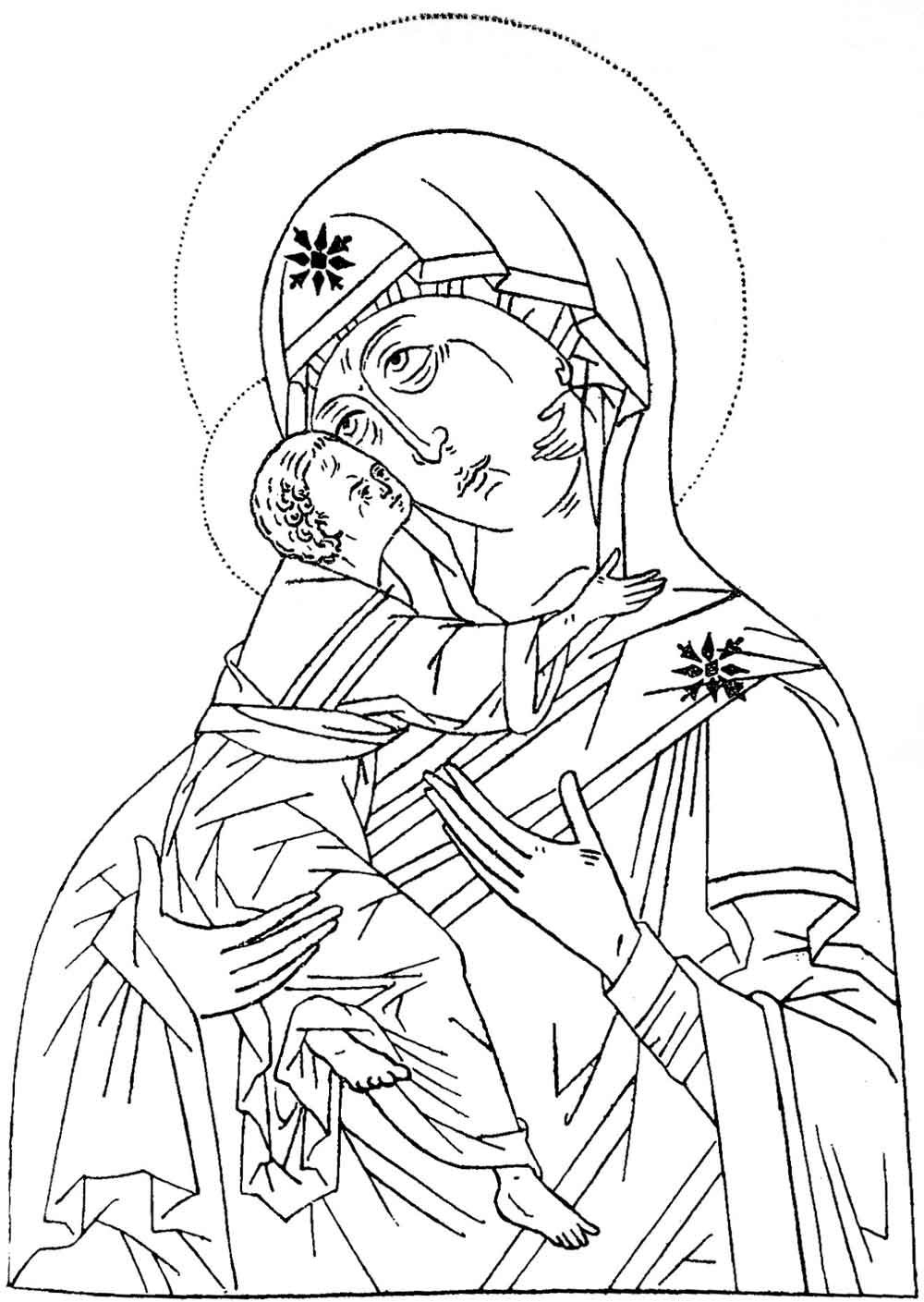 Прориси икон Богородицы Владимирская