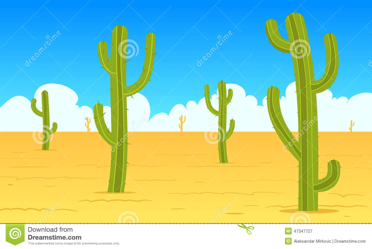 Кактусы пустыня шарж