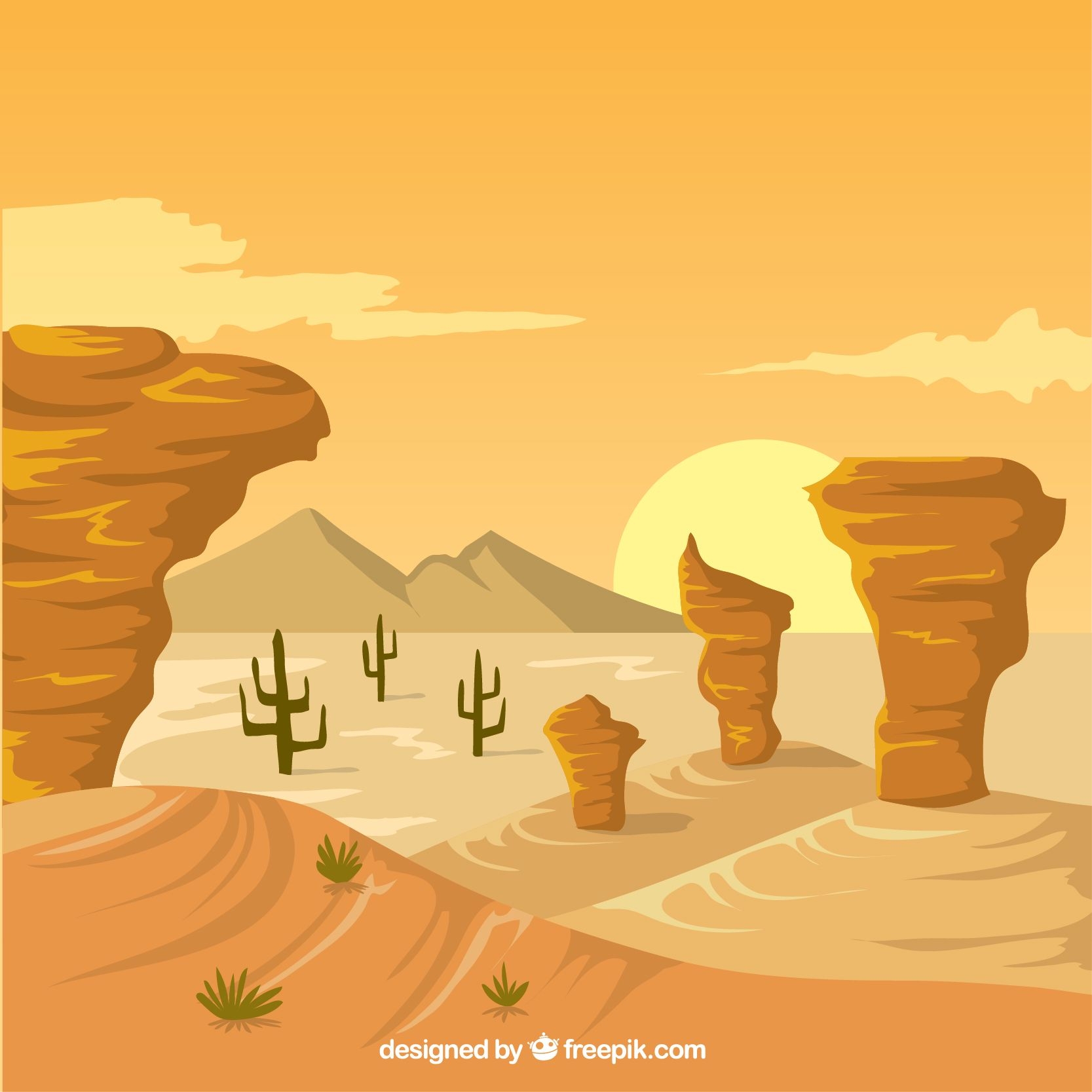 Иллюстрация пустыни