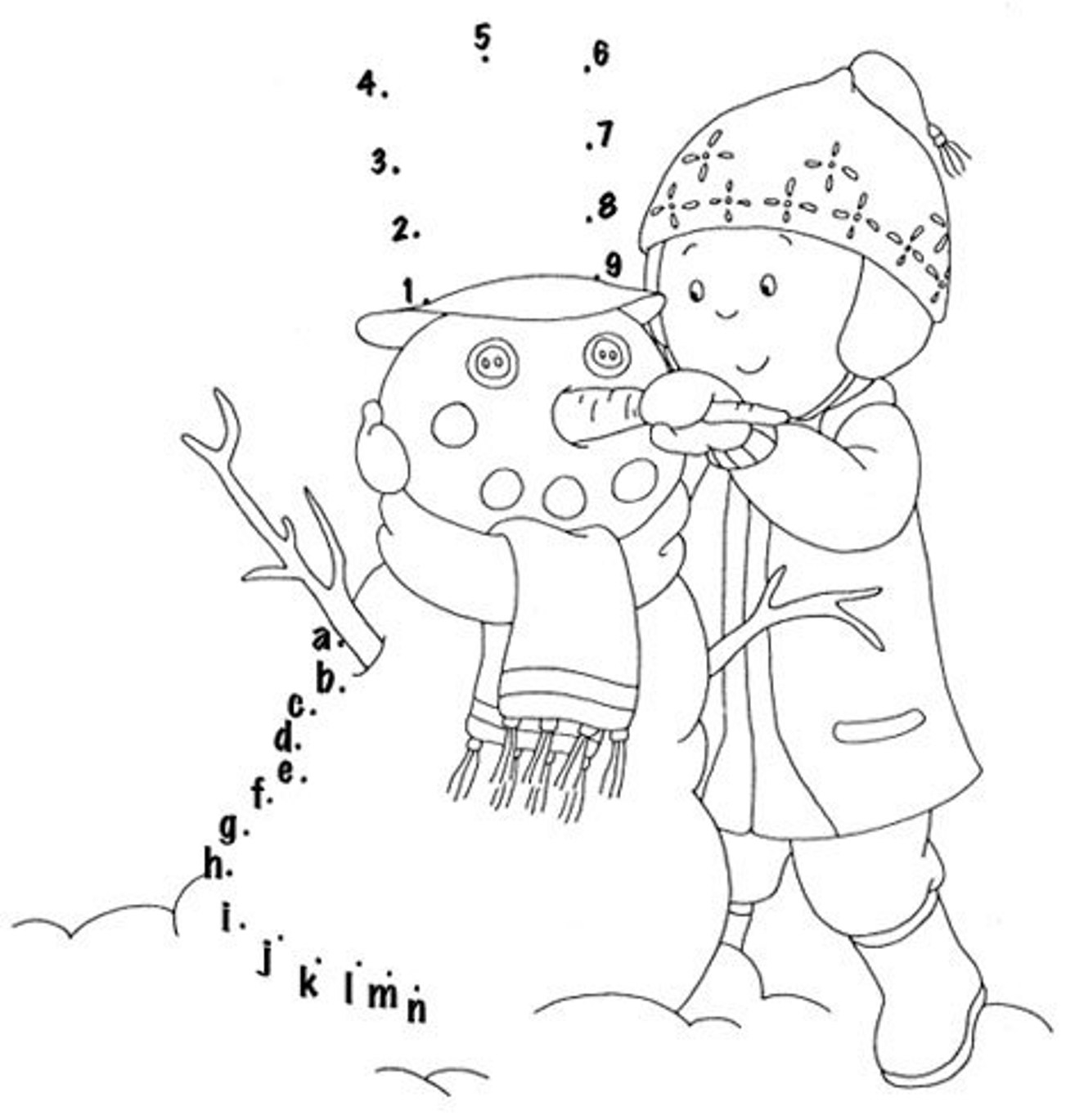 Раскраска зима для детей 6-7 лет
