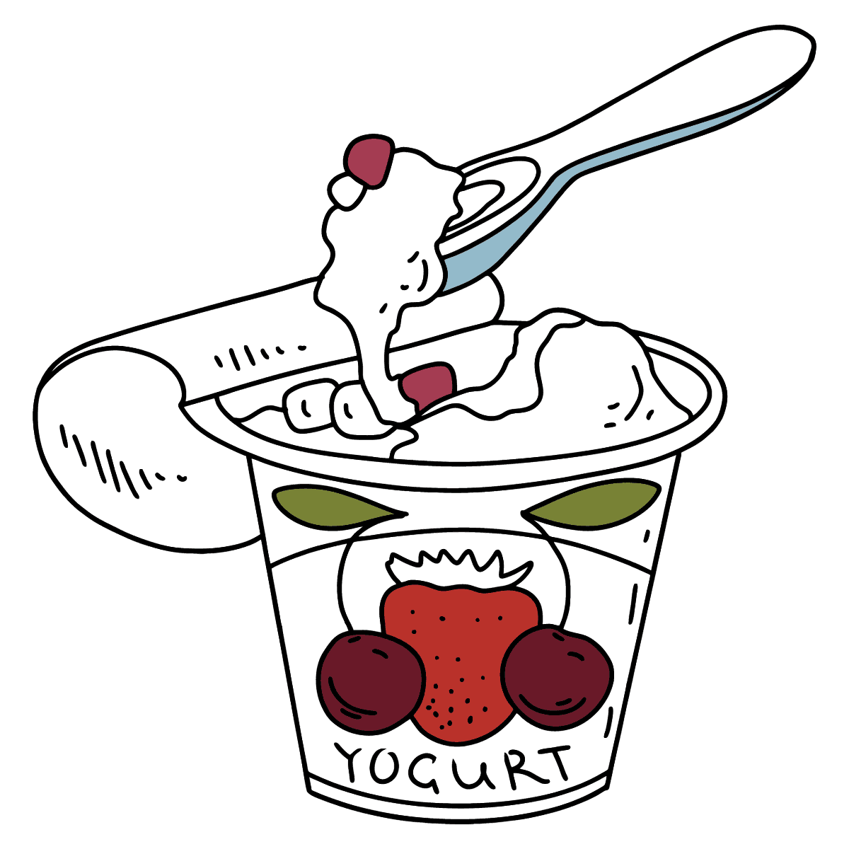 Йогурт рисунок раскраска (33 фото) » рисунки для срисовки на l2luna.ru
