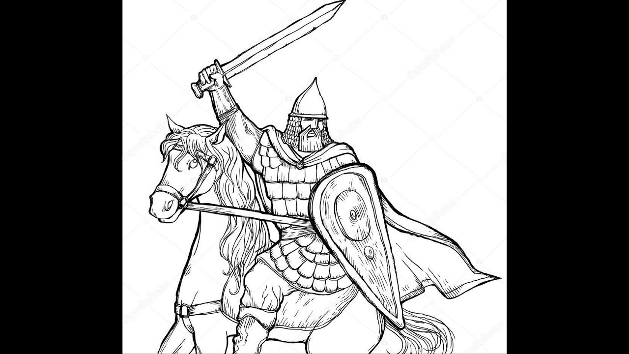 Образ русского богатыря с мечом