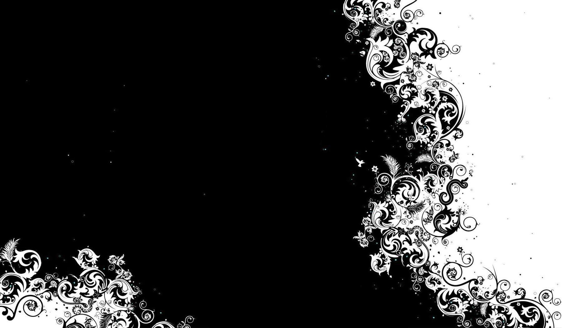 Белые узоры на черном фоне - 58 фото