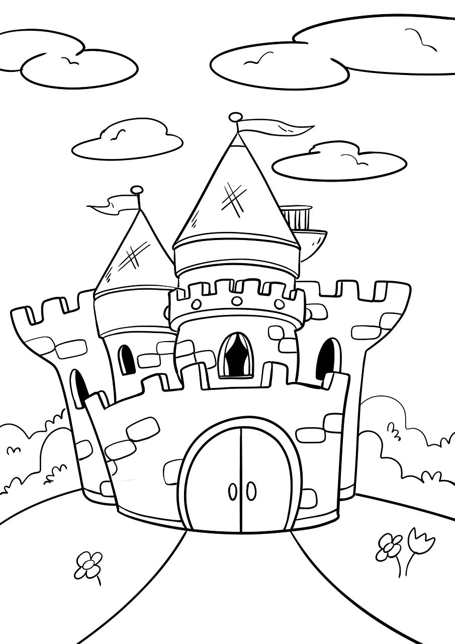 раскраски для детей дворцы и замки | Дзен