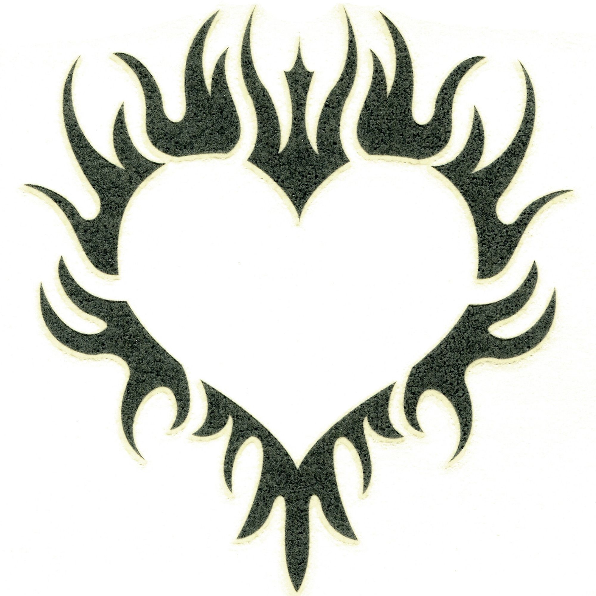 Glowing heart tattoo