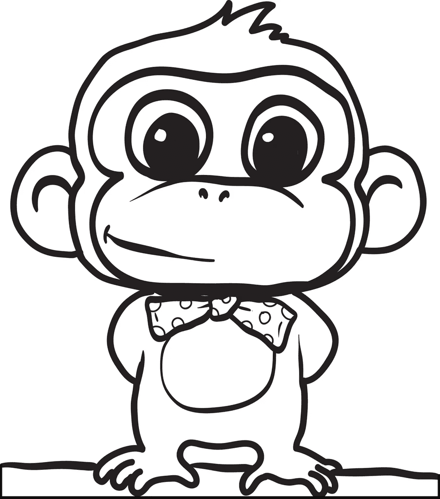 Раскраска обезьянка скачать и распечатать