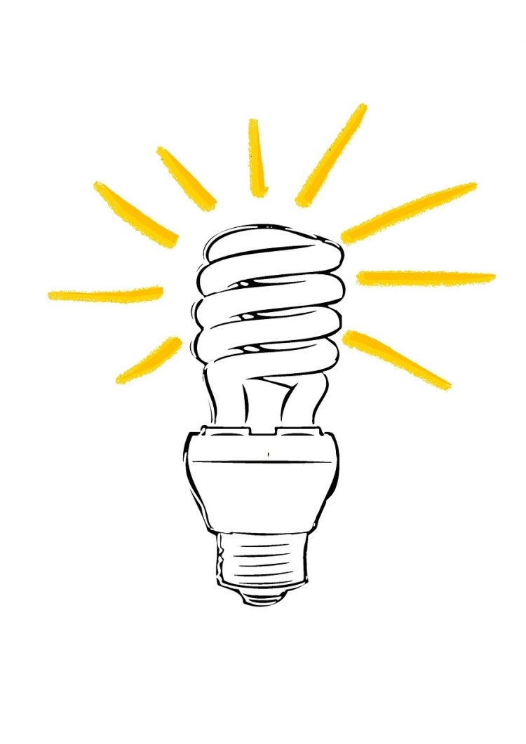 Иллюстрация к энергосберегающим лампой