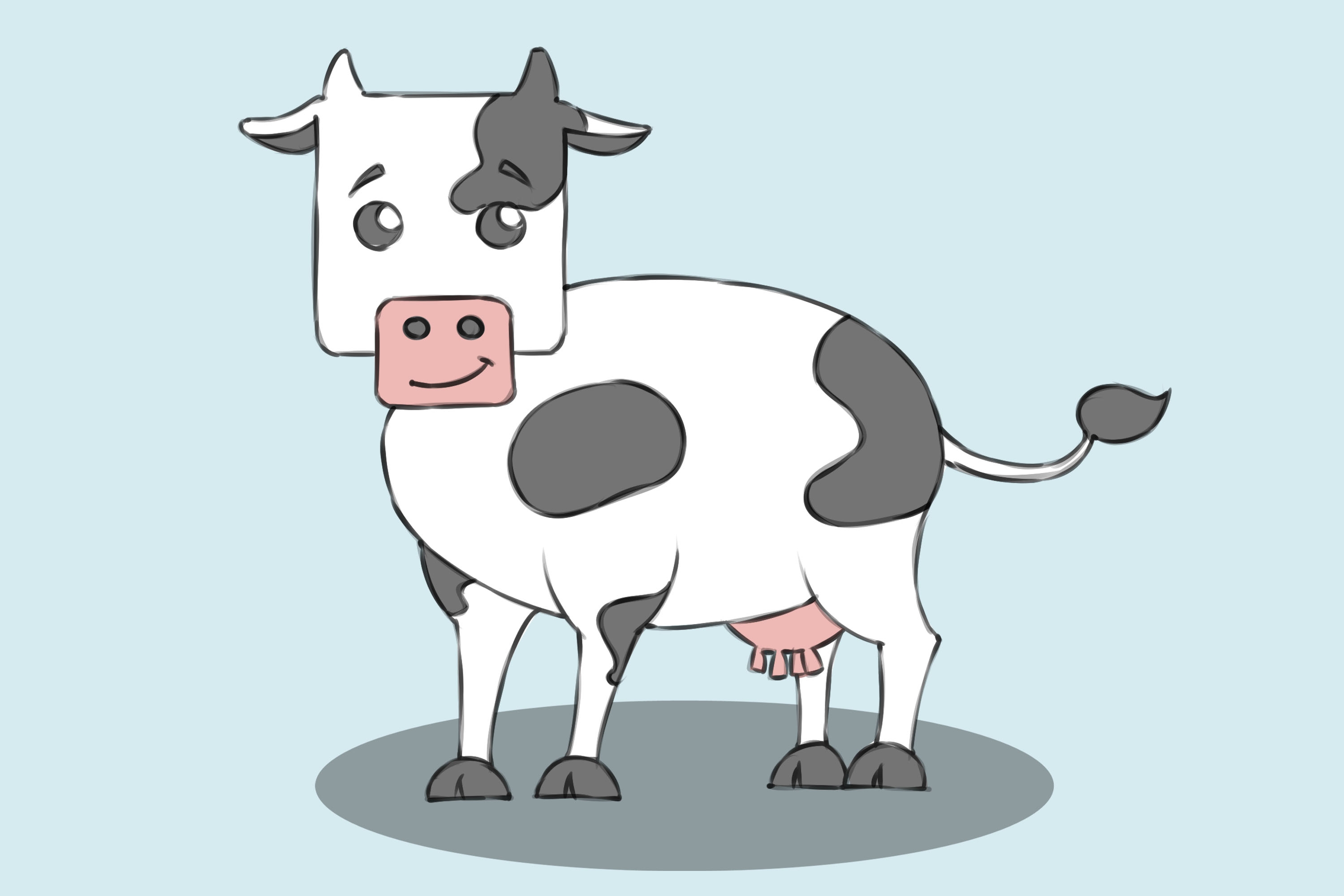 Пребиотики корова нарисована