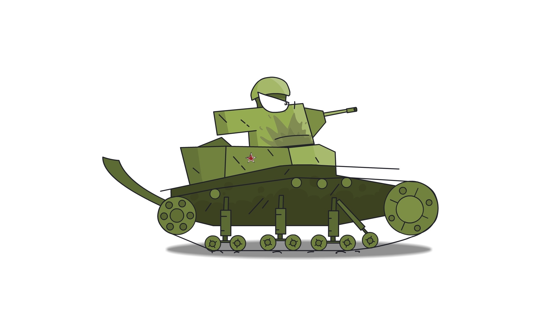 как нарисовать военный танк из гта 5 фото 14