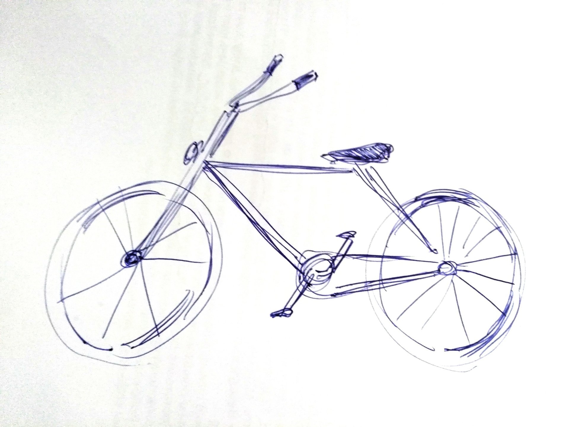 Велосипед рисунок сложный