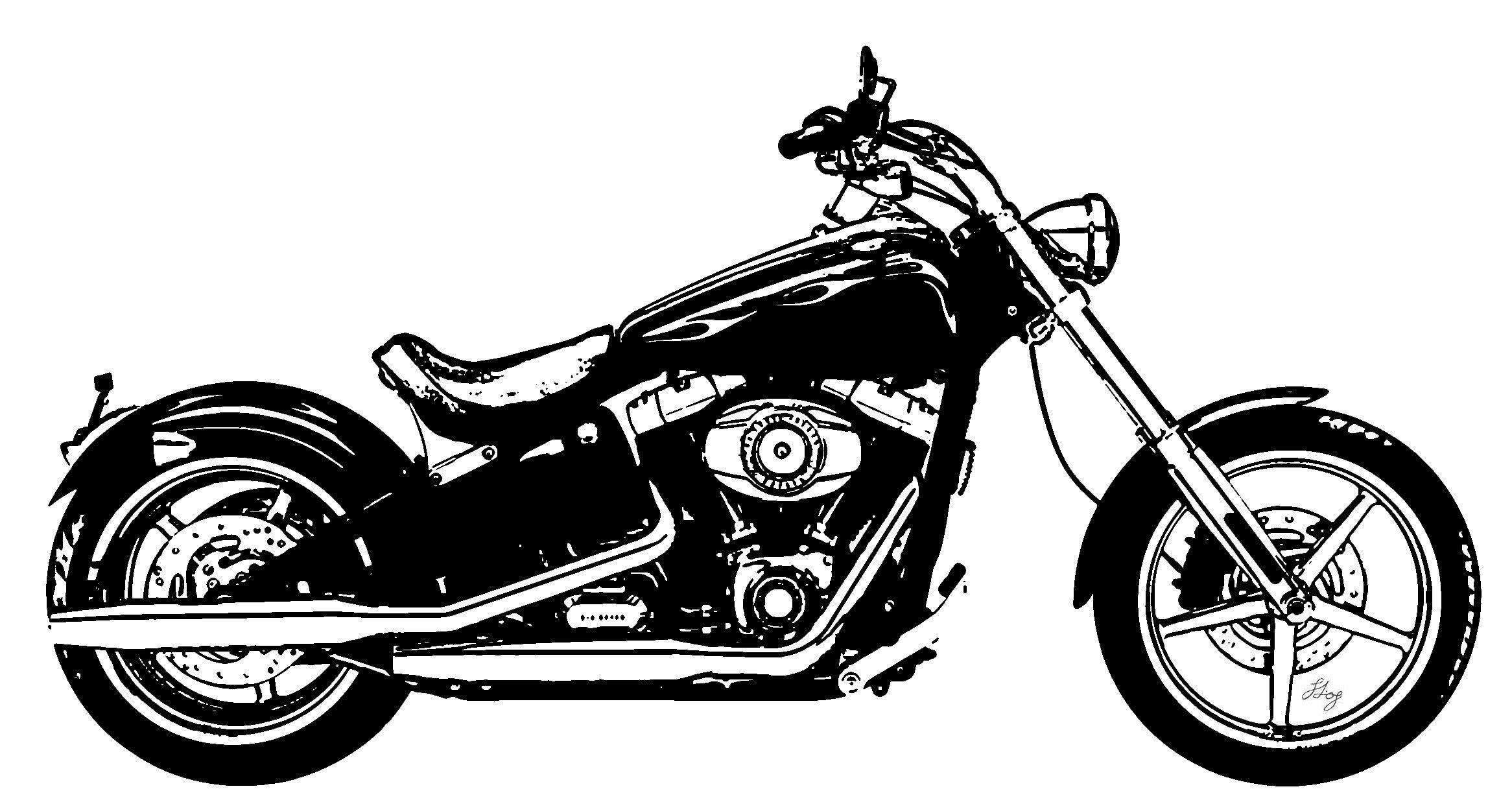 Мотоцикл Харлей Дэвидсон вектор