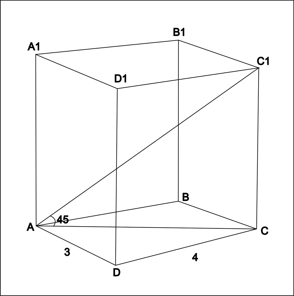 Прямоугольный параллелепипед с квадратным основанием