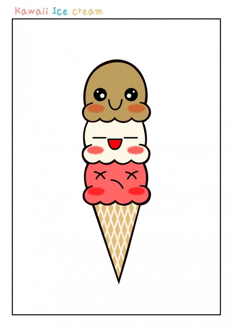 Рисунок для срисовки легкий мороженое