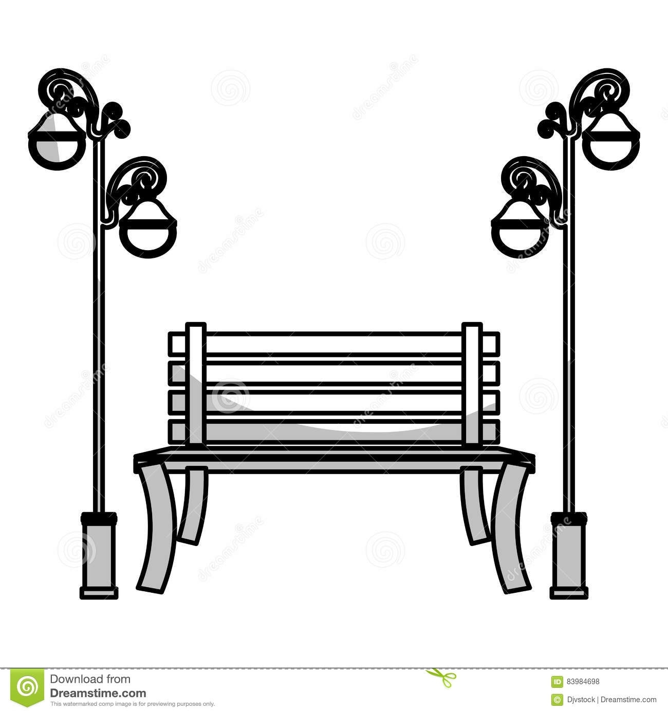 Эскиз скамейки для парка