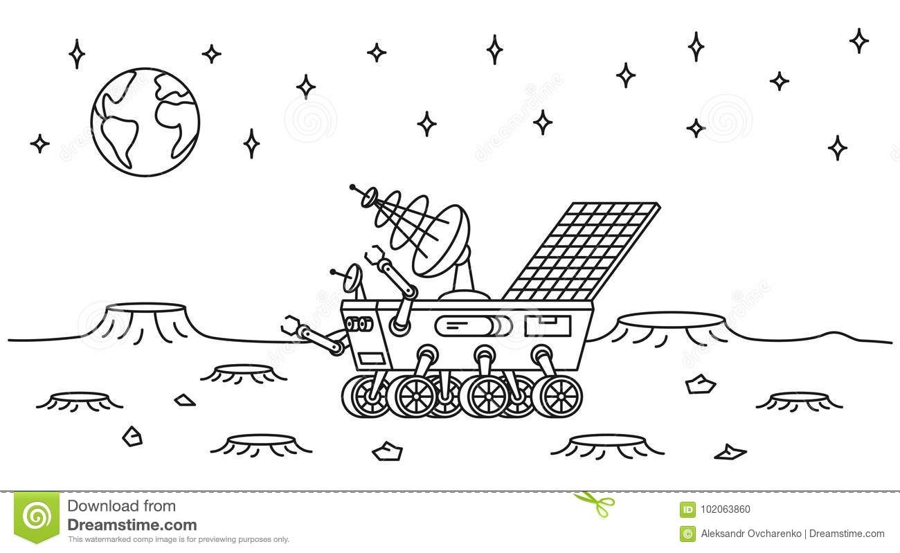 Луноход рисунок для детей по окружающему миру
