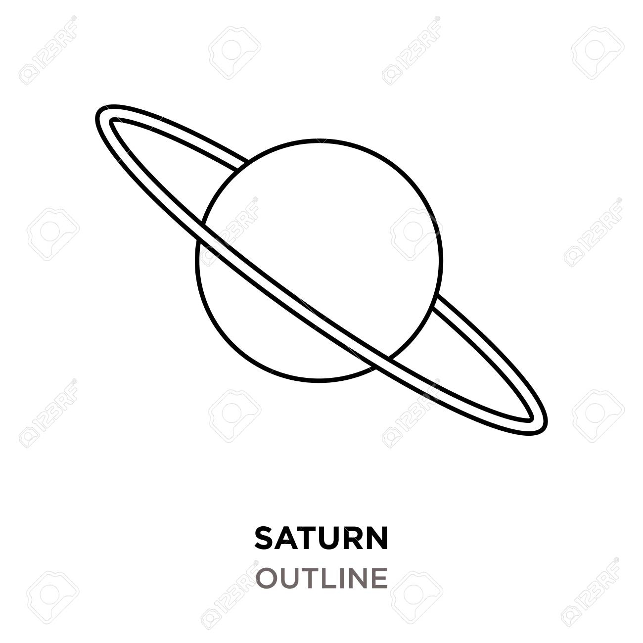 Пошаговые рисунки Сатурна