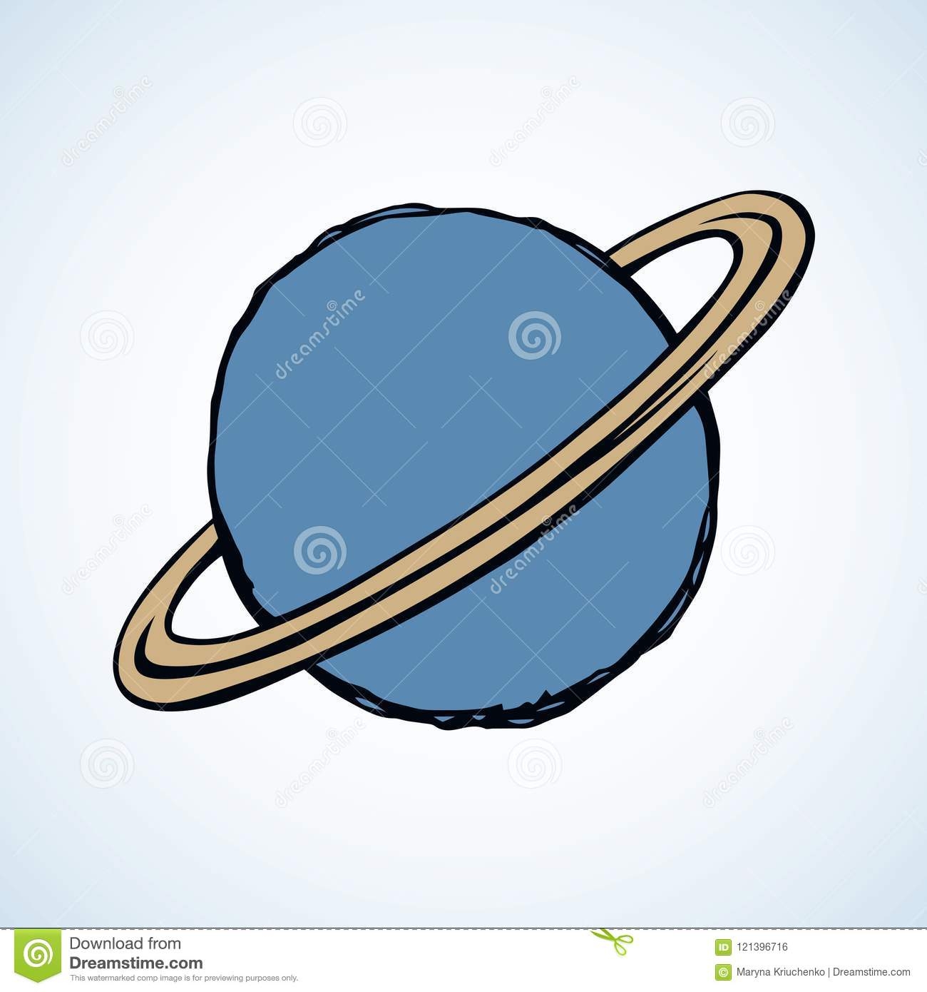 Сатурн синий вектор