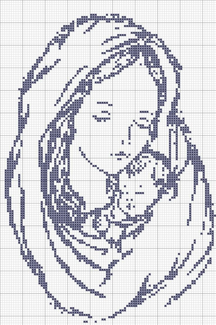 Marilyn Monroe 2 silhouette cross stitch pattern in pdf