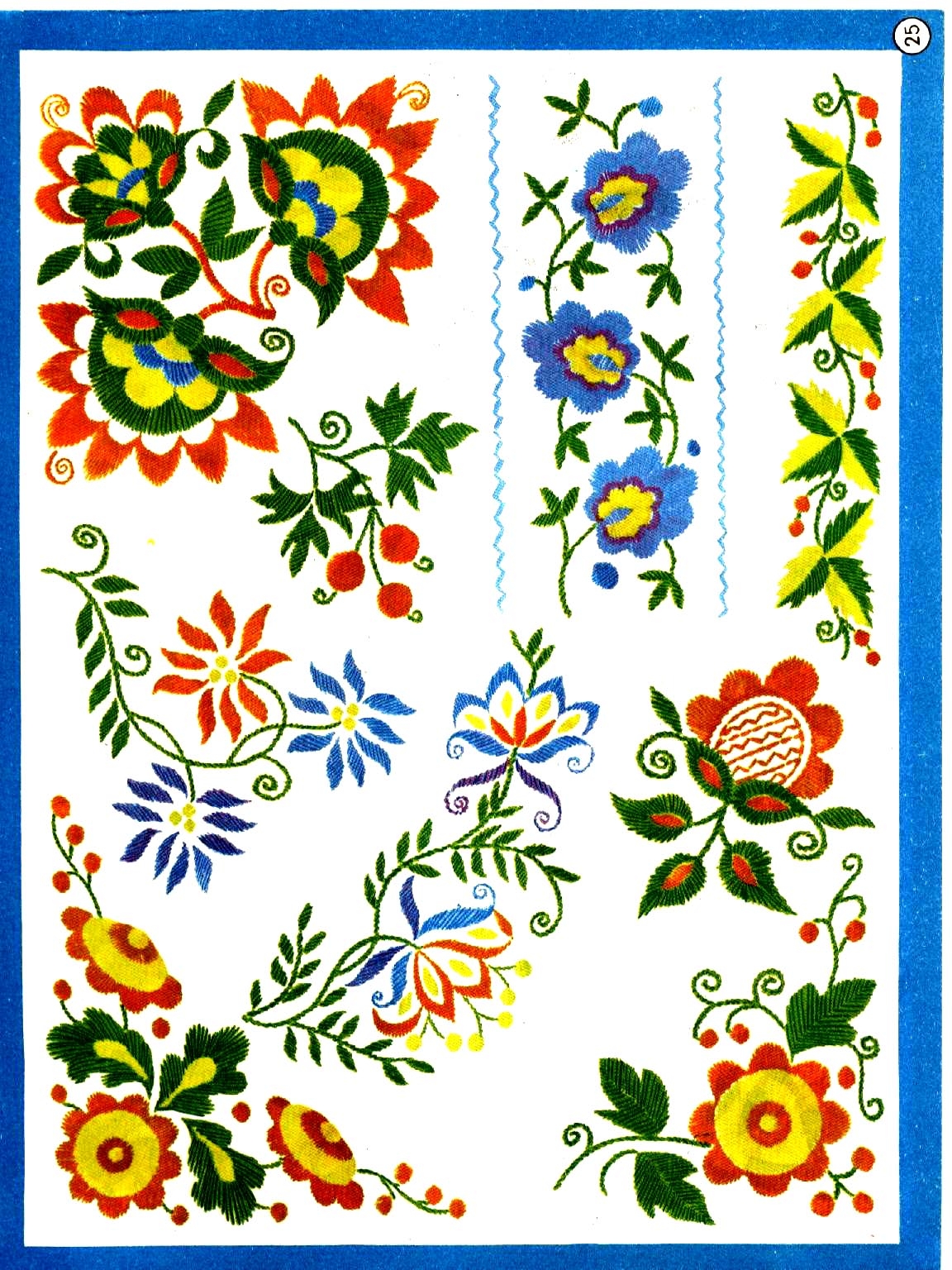 Растительный татарский орнамент в полосе