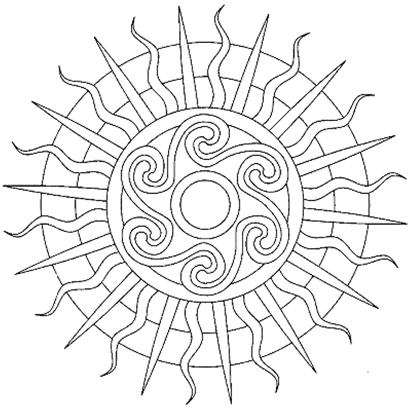 Мандала символ солнца