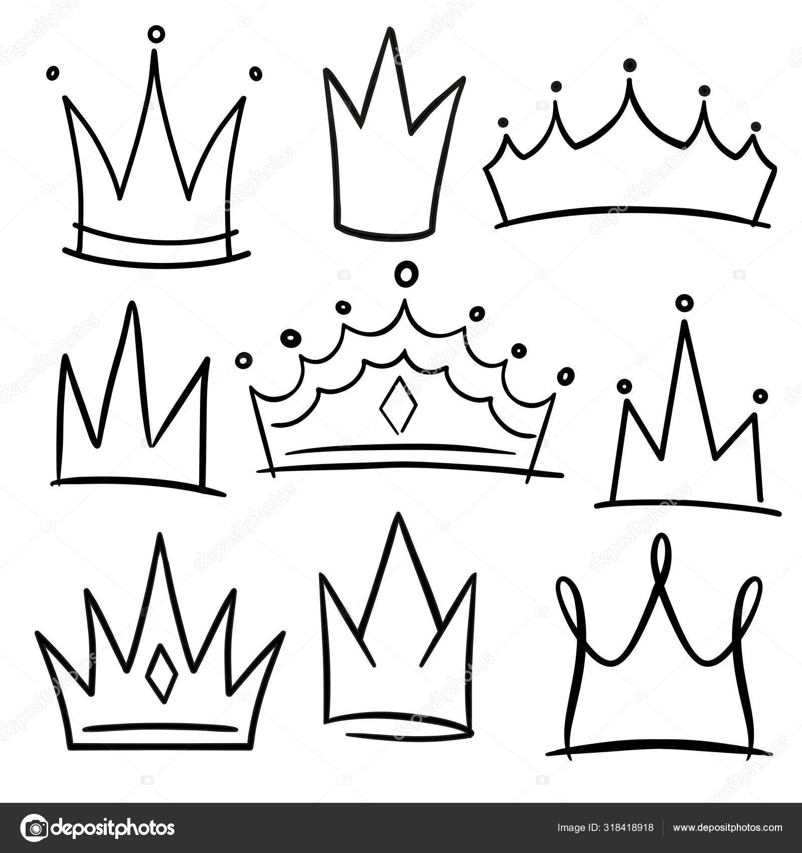 Пошаговое рисование короны