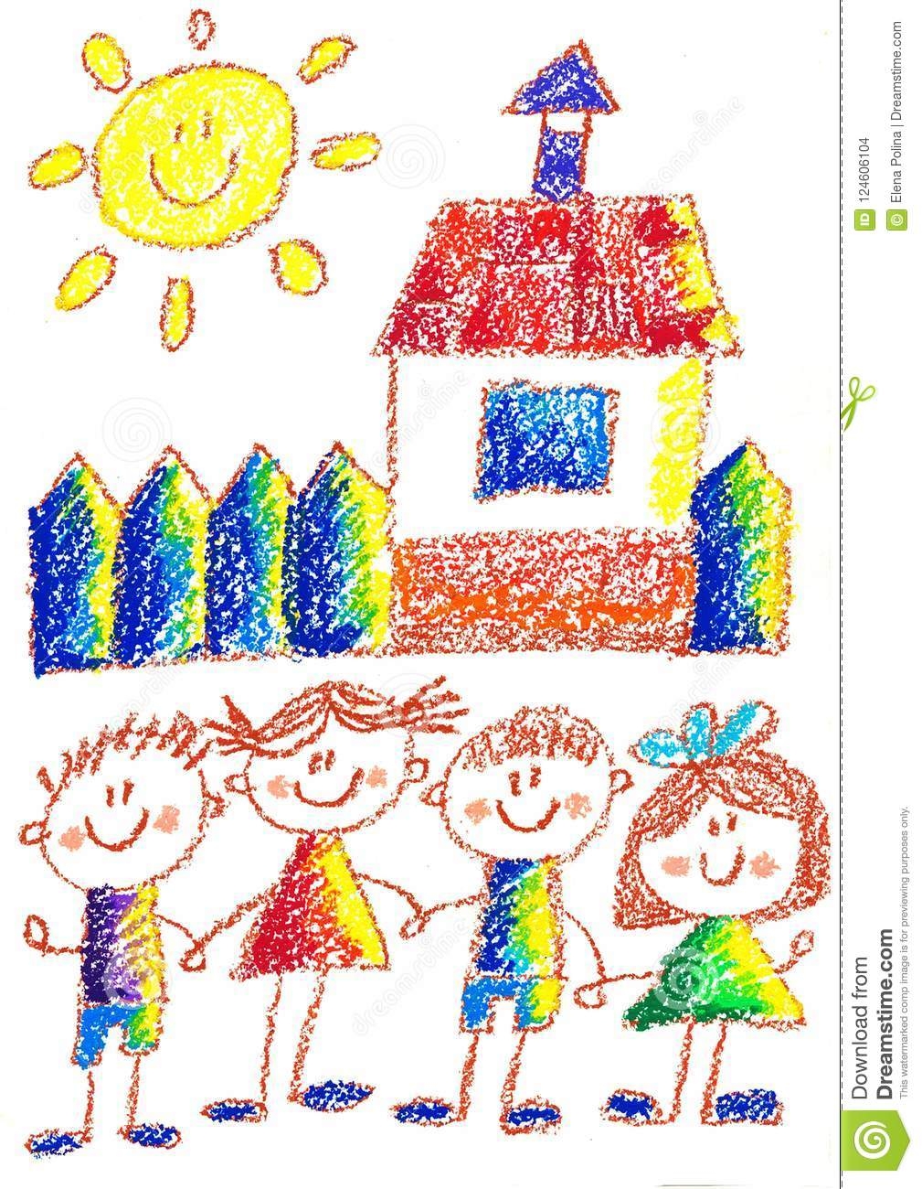 Мой любимый детский сад рисунок пятилетнего ребенка