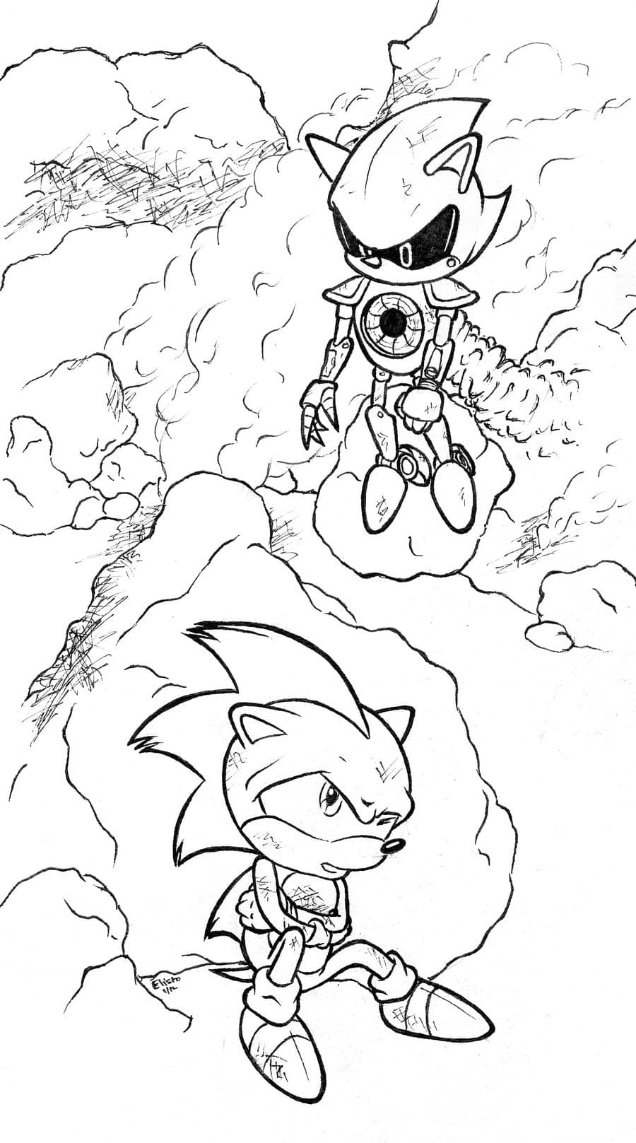 Metal Sonic раскраска