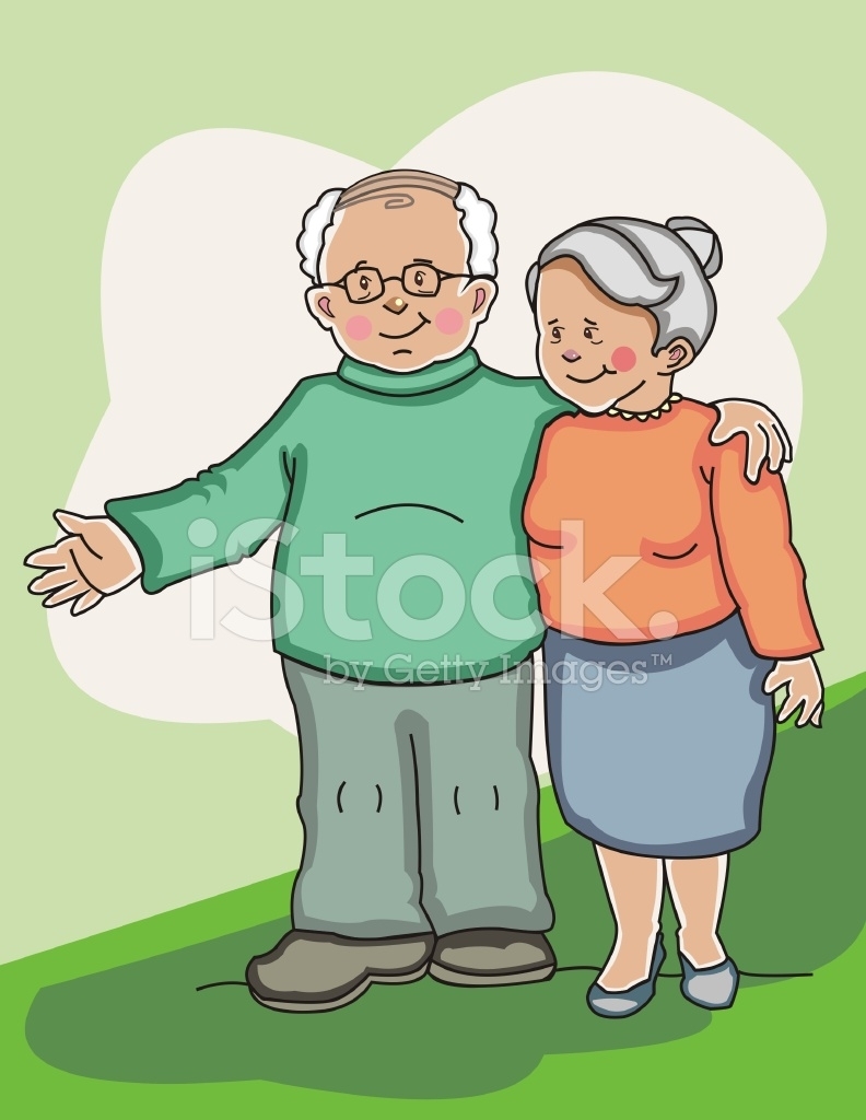 Рисунок дедушки с бабушкой вместе