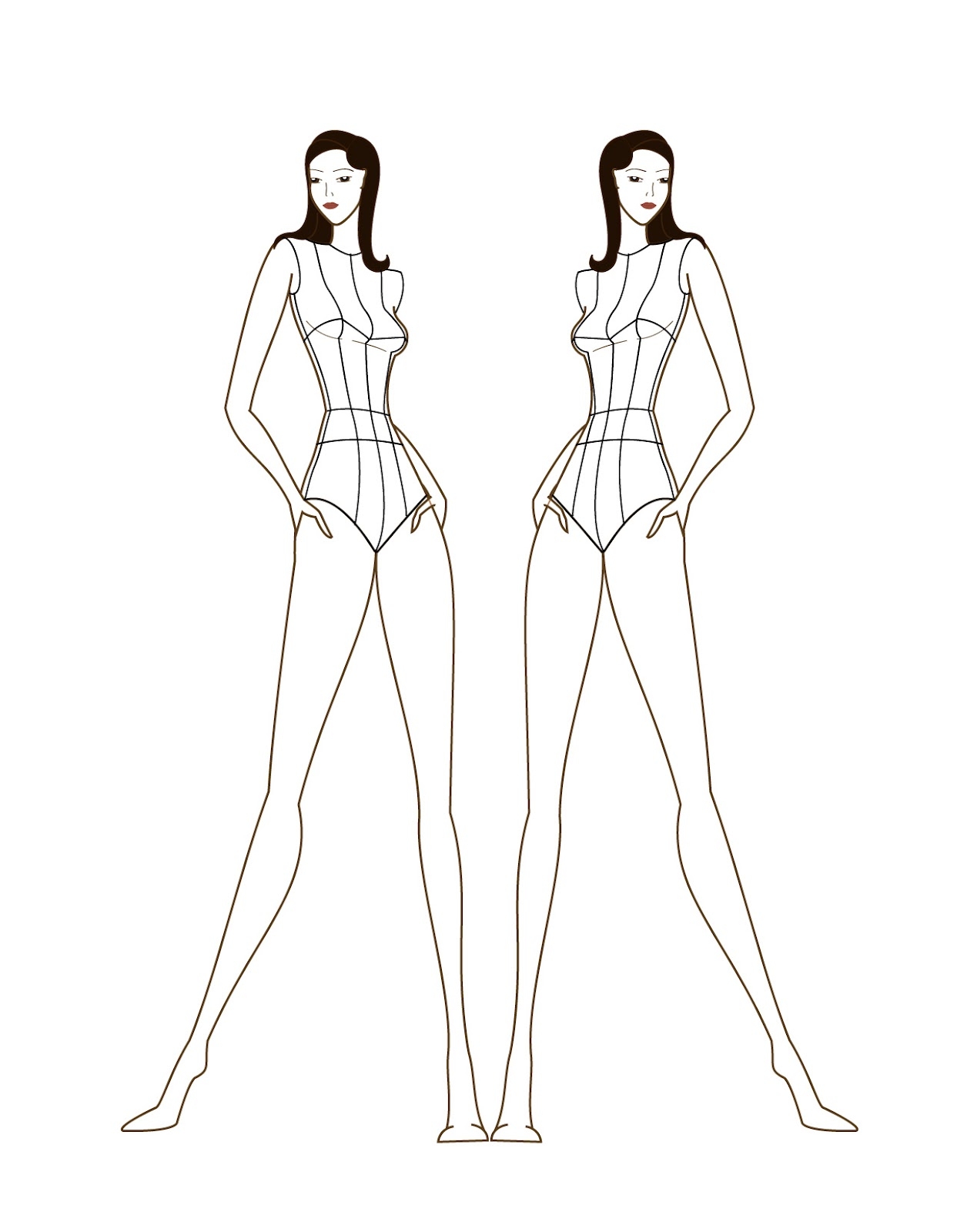 Позы для рисования моделей одежды