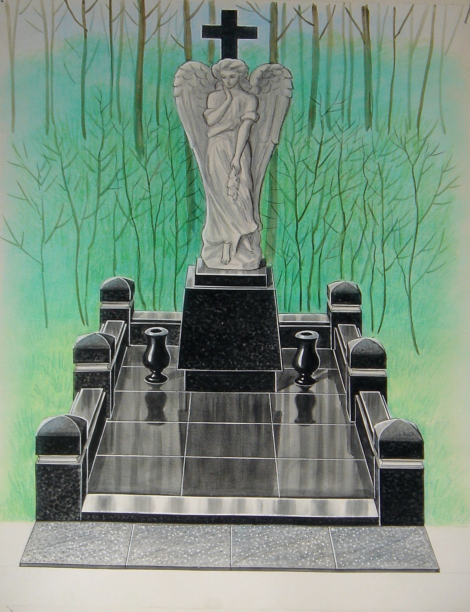 Эскиз памятника на могилу
