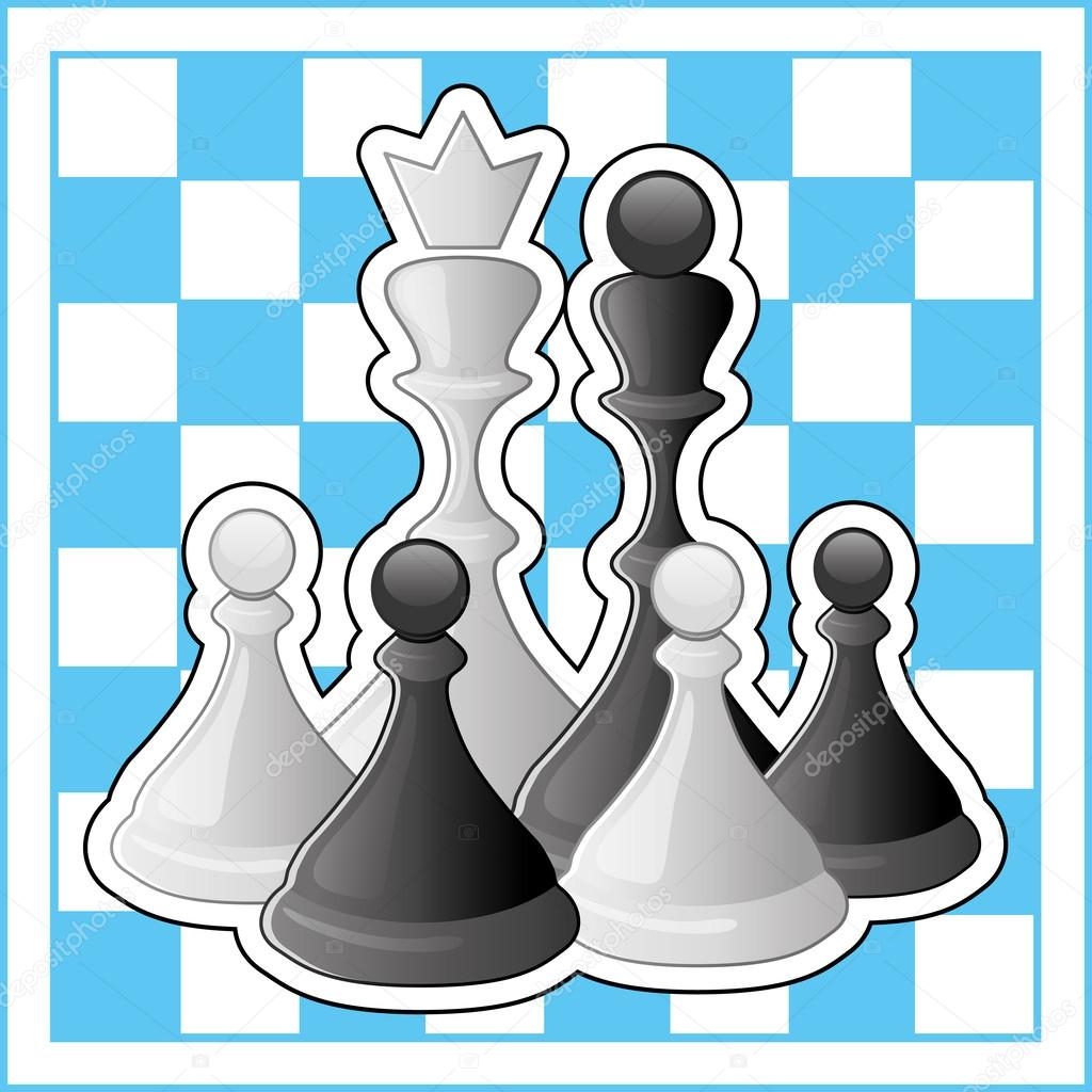 Логотип соревнования по шахматам «белая Ладья» и «пешка и ферзь»