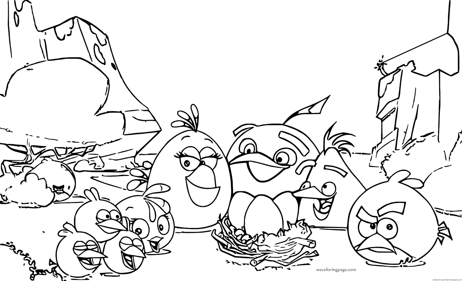 Раскраски Angry Birds