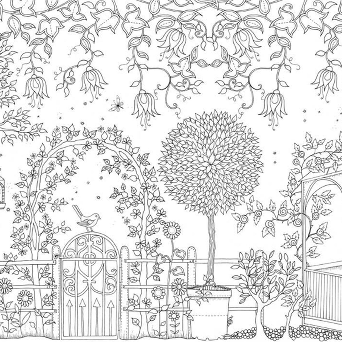 Раскраски антистресс, Раскраска Таинственный сад Джоанна Бэсфорд антистресс антистресс.