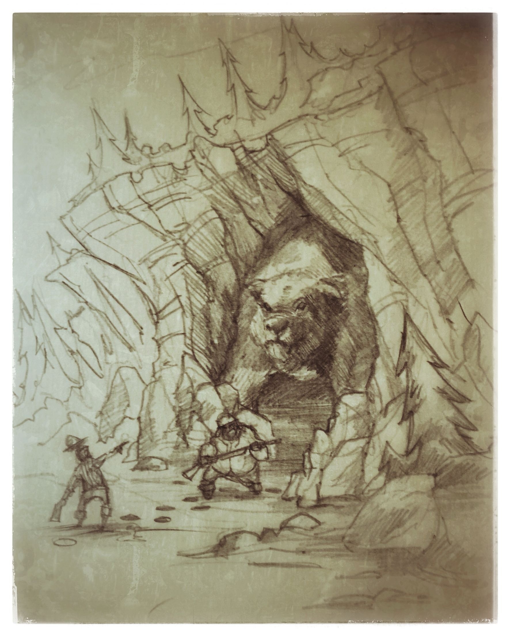 Пещера карандашом