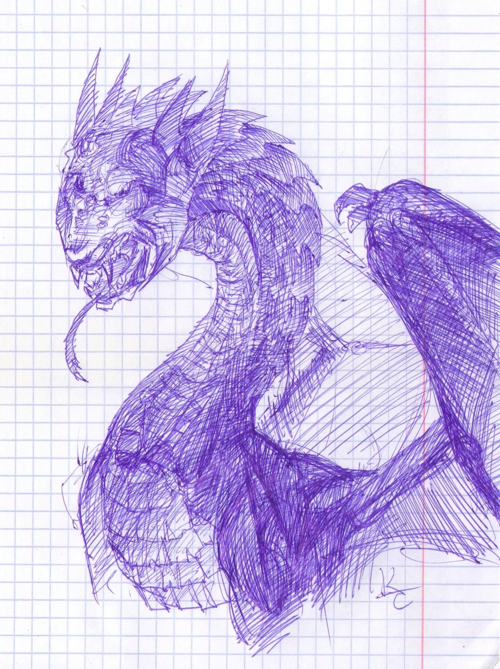 Рисунки драконов цветными карандашами