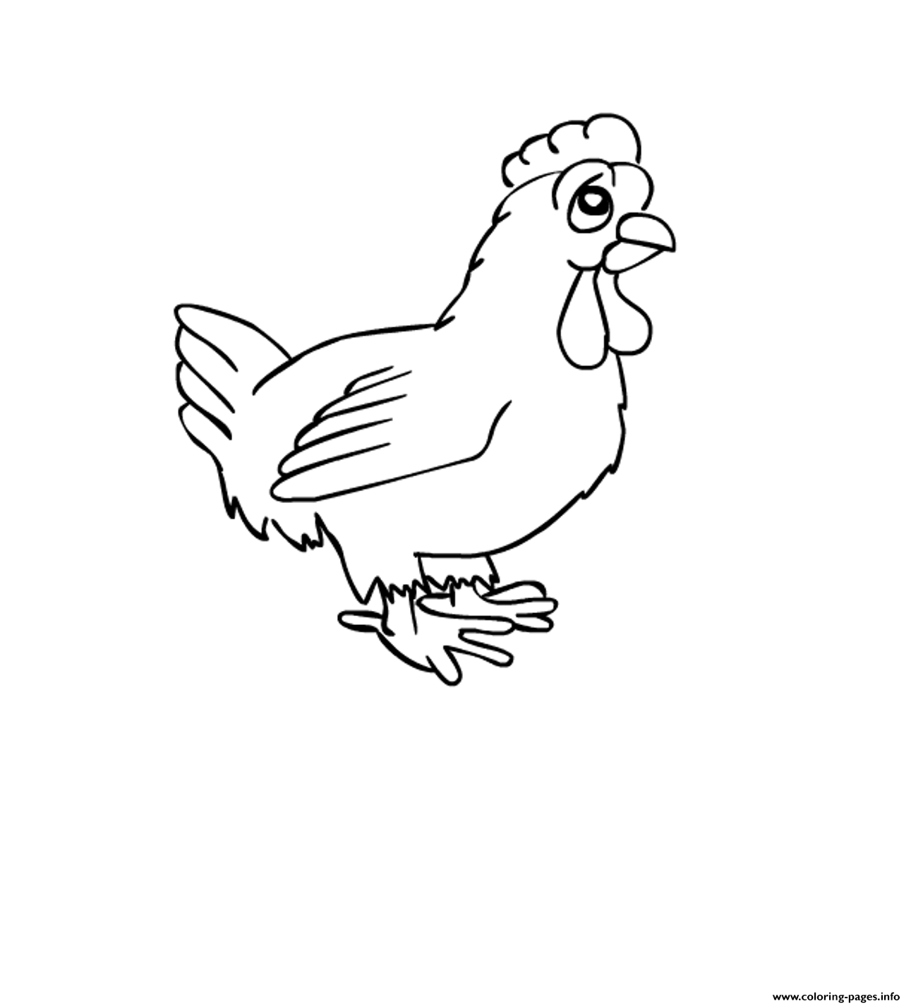 Раскраска курица хохлатка