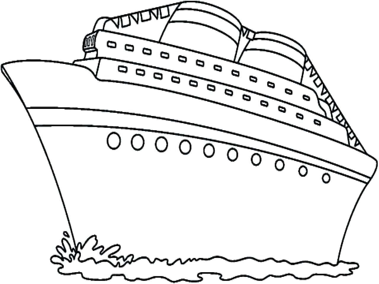 Пассажирский корабль раскраска