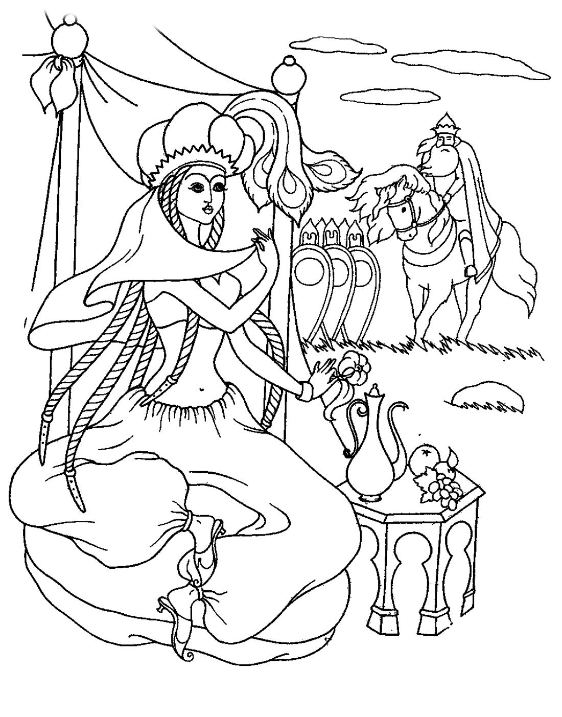 Шамаханская царица иллюстрации к сказке Пушкина