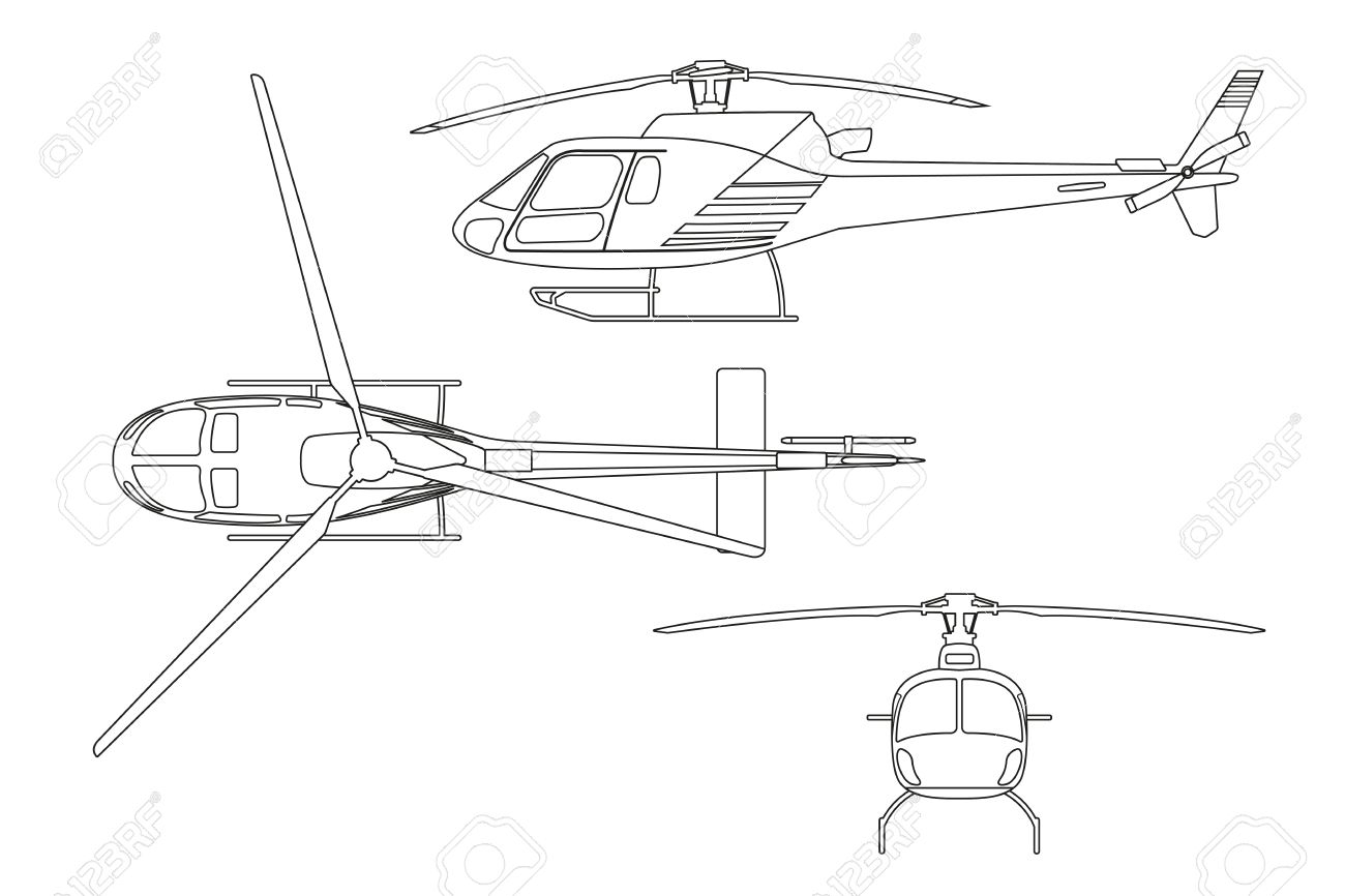 AC 350 вертолет рисунок