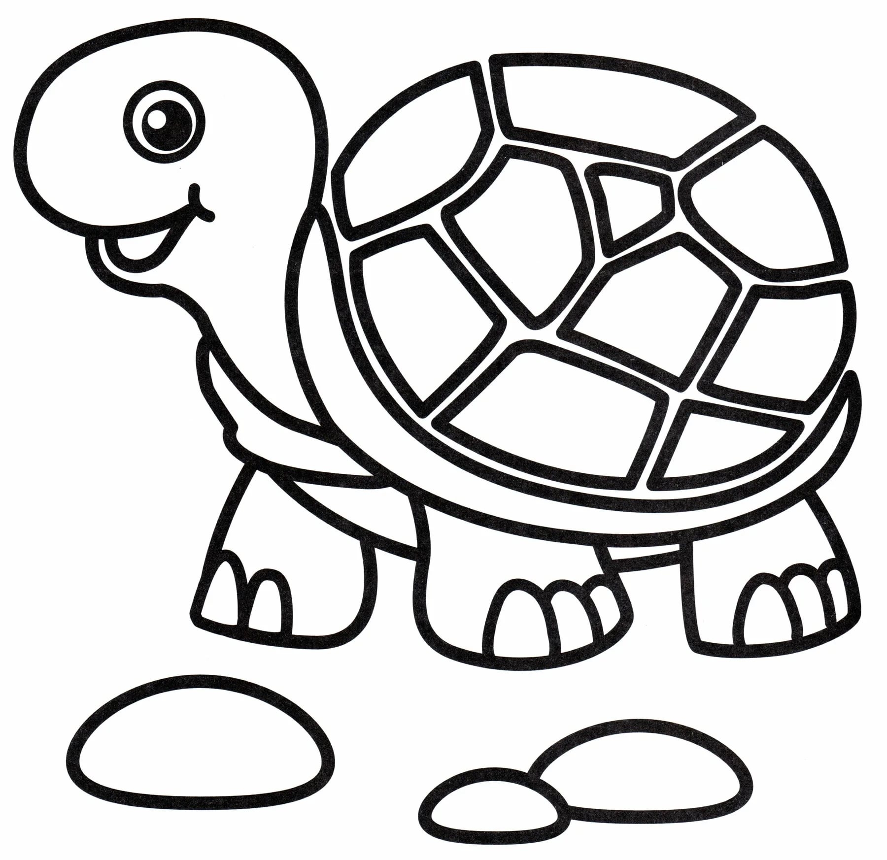 Черепаха рисунок для детей карандашом