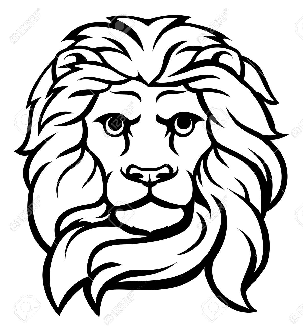 Трафарет благородный Лев