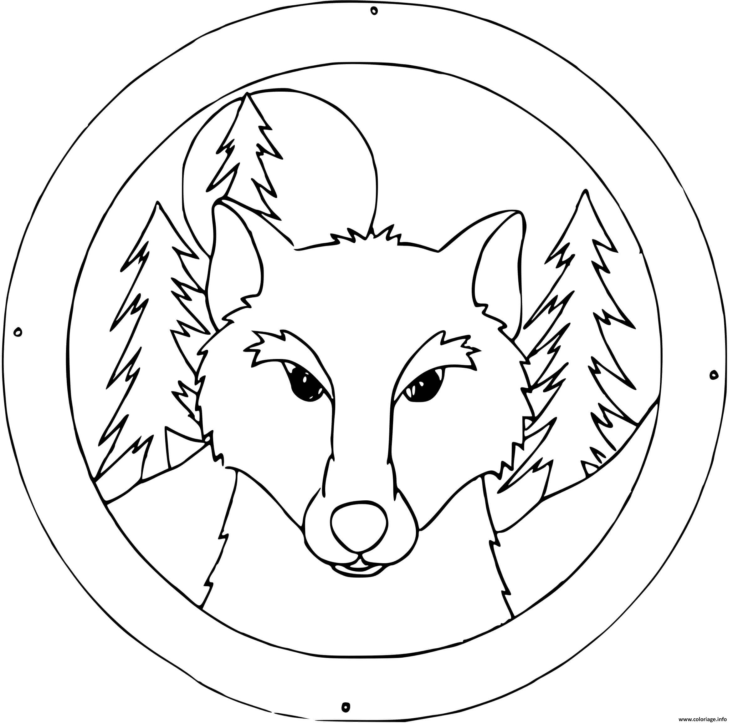 Раскраска лунный волк
