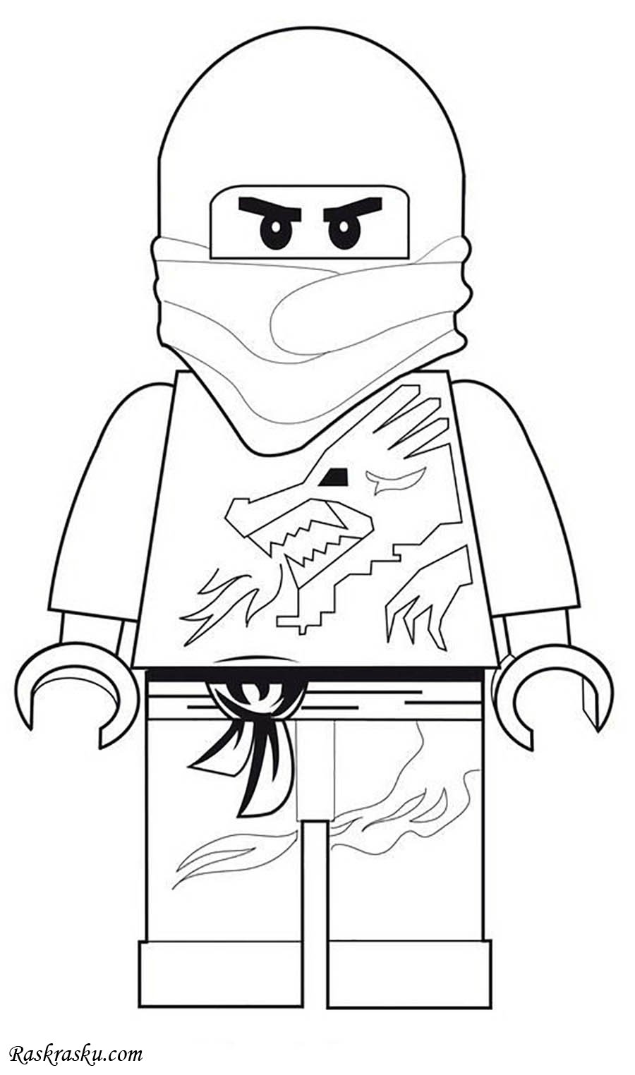 Раскраски LEGO Ниндзяго распечатать на А4