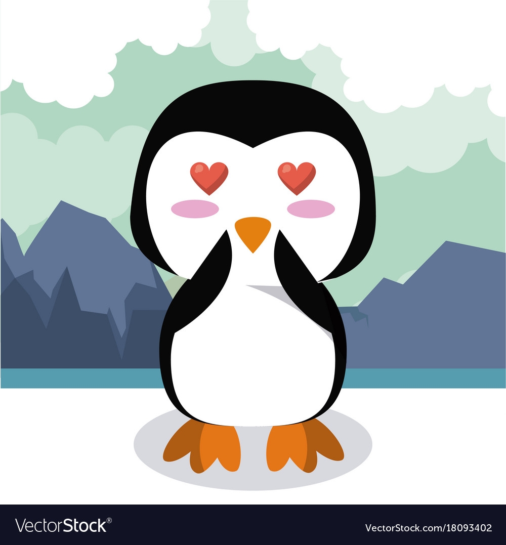Милые стилизованные пингвины