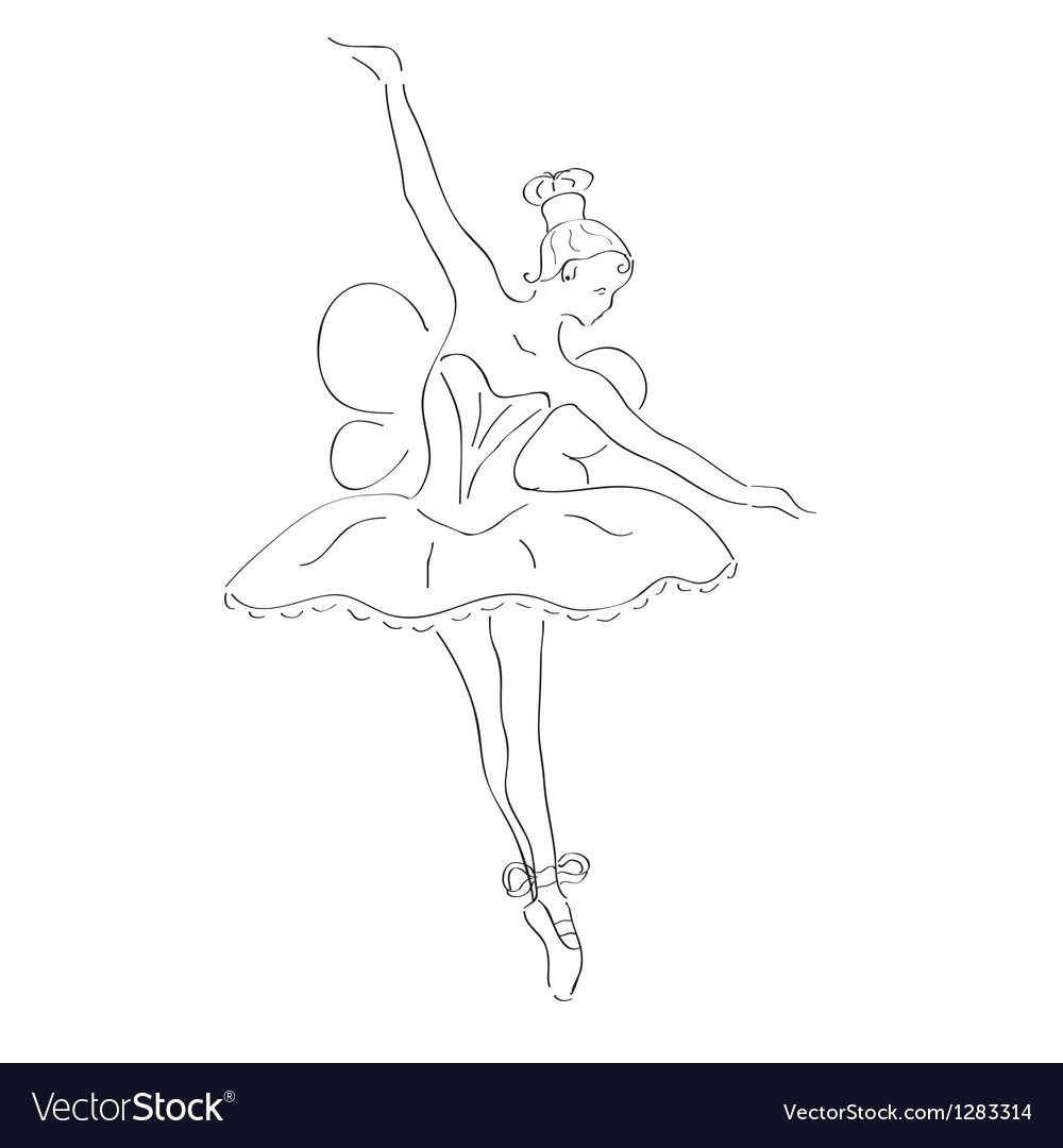 Костюм балерины для срисовки
