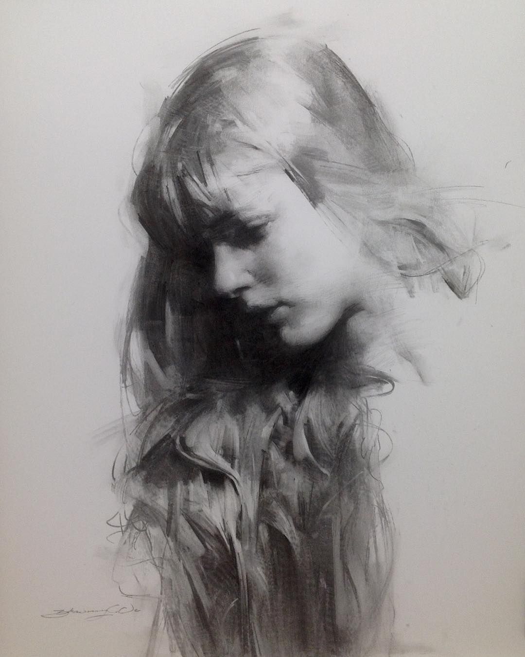 Девушка уголь. Zhaoming Wu портреты углем. Zhaoming Wu художник. Casey Baugh портреты углем. Жаоминг ву портрет.