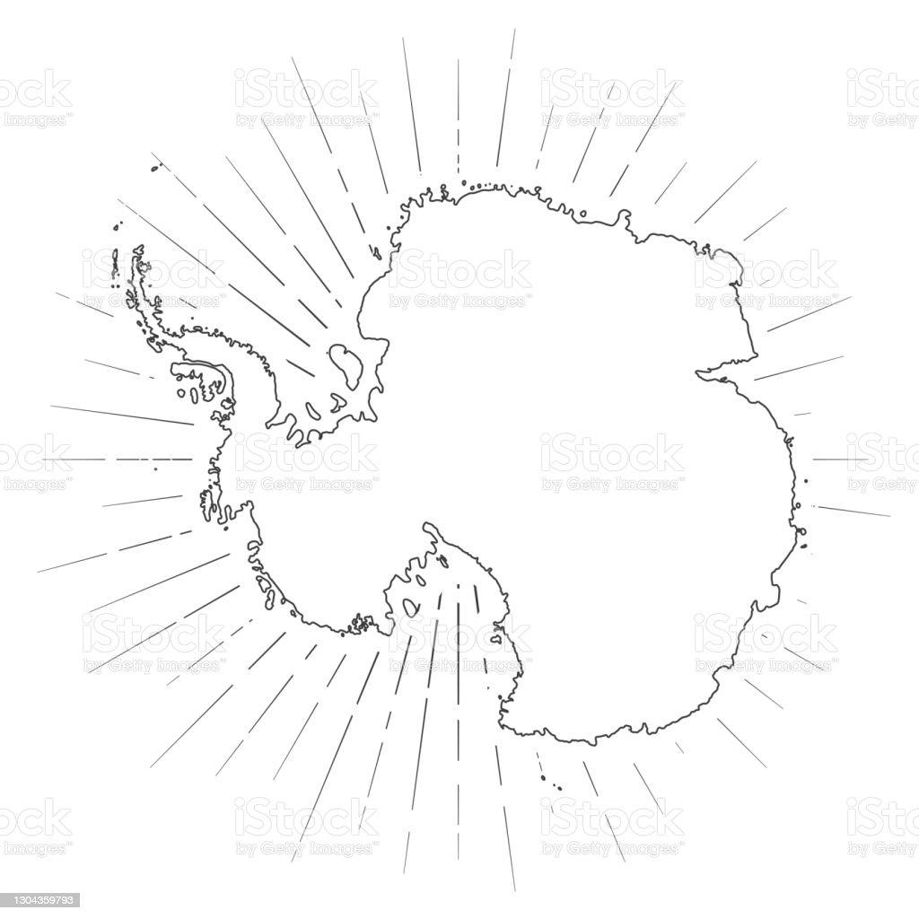 Антарктида на схеме с солнцем
